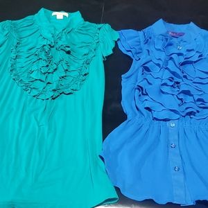 Ruffle neck blouse bundle